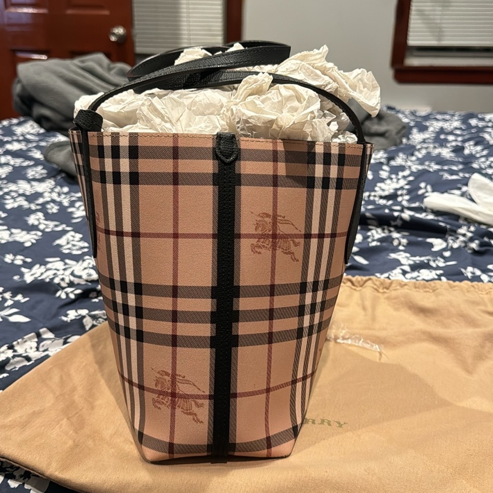 Burberry Checkered Tote Bag